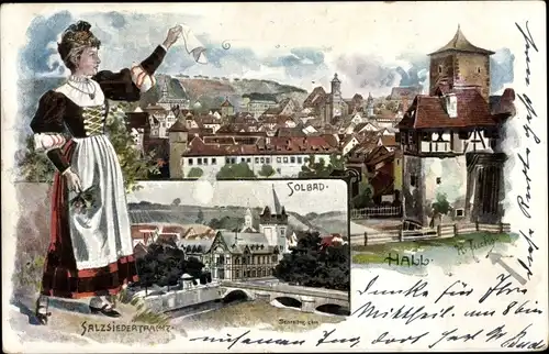 Ganzsachen Ak Fuchs, Karl, Schwäbisch Hall in Baden Württemberg, Salzsiedertracht, Liederfest