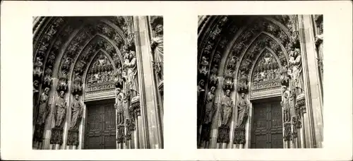 Stereo Foto Köln am Rhein, Petersportal am Dom