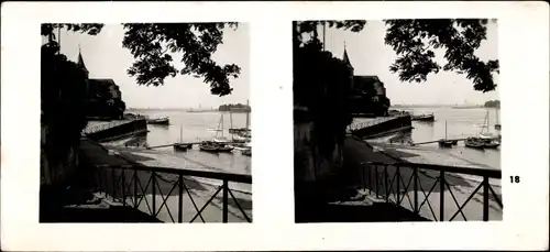 Stereo Foto Rodenkirchen Köln am Rhein, Rheinufer