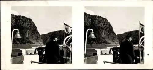 Stereo Foto St. Goarshausen im Rhein Lahn Kreis, Partie an der Loreley