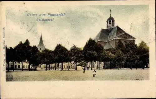 Ak Emmerich am Niederrhein, Geistmarkt, Kirche