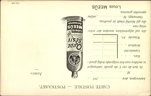 Ak Reklame, Oude Beste Genever, Louis Meeus