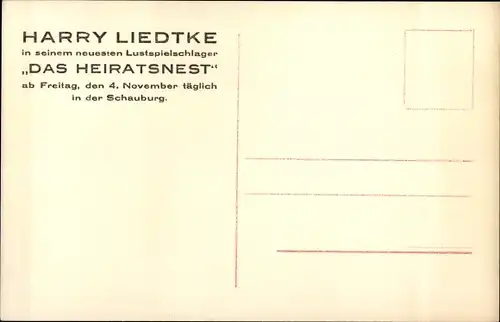 Ak Schauspieler Harry Liedtke, Portrait, Zigarette