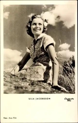 Ak Schauspielerin Ulla Jacobsson, Sie tanzte nur einen Sommer, Portrait