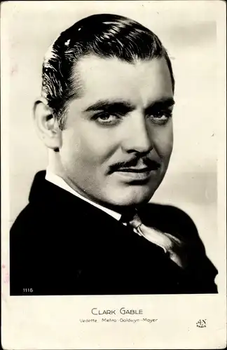 Ak Schauspieler Clark Gable, Portrait