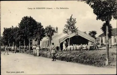 Ak Sissonne Aisne, Un Refectoire