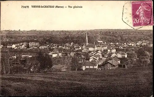 Ak Vienne le Château Marne, vue generale