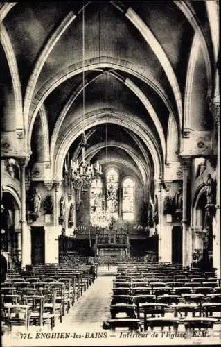 Ak Enghien les Bains Val d’Oise, Kircheninneres