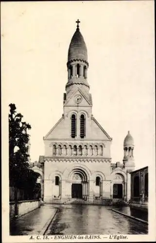Ak Enghien les Bains Val d’Oise, Kirche