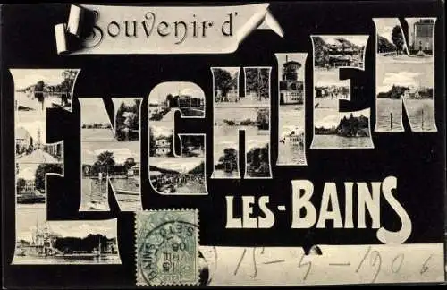 Ak Enghien les Bains Val d'Oise, Detailansichten