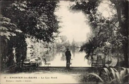 Ak Enghien les Bains Val d’Oise, Le Lac Nord