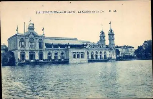 Ak Enghien les Bains Val d’Oise, See, Kasino