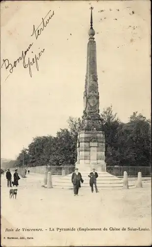 Ak Vincennes Val de Marne, Pyramide, Emplacement du Chene de Saint-Louis