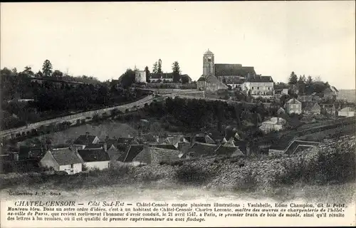 Ak Chatel Censoir Yonne, Côté Sud Est, vue générale