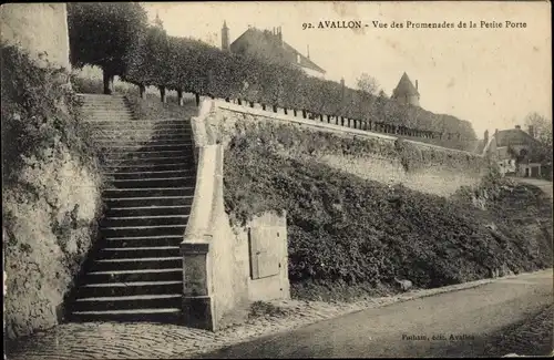 Ak Avallon Yonne, Promenades de la Petite Porte