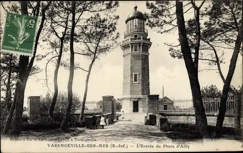 Ak Varengeville sur Mer Seine Maritime, Leuchtturm von Ailly