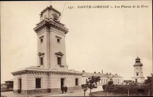 Ak Sainte Adresse Seine Maritime, Les Phares de la Heve