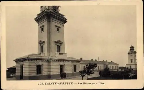 Ak Sainte Adresse Seine Maritime, Les Phares de la Heve