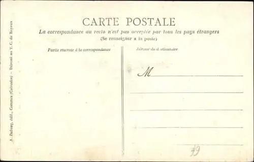 Ak Reux Pont l´Eveque Calvados, Frau in Tracht