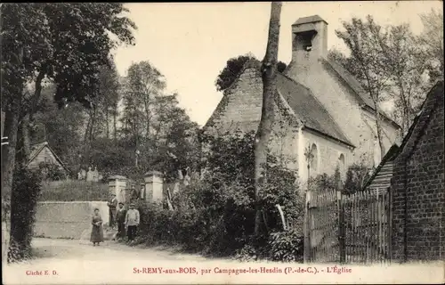 Ak Saint Rémy aux Bois Meurthe et Moselle, Kirche