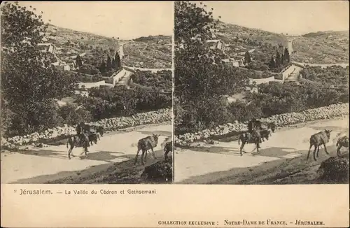 Stereo Ak Jerusalem, Israel, das Kidron-Tal und Gethsemani