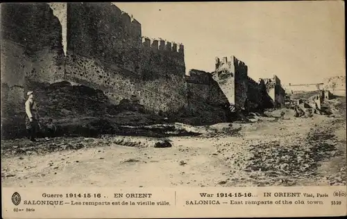 Ak Saloniki Saloniki Thessaloniki Griechenland, Die östlichen Mauern der Altstadt