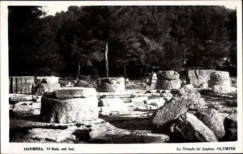 Ak Griechenland, Der Tempel des Jupiter, Olympia