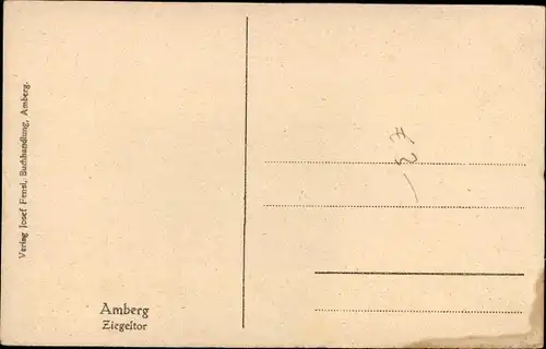 Ak Amberg in der Oberpfalz Bayern, Ziegeltor