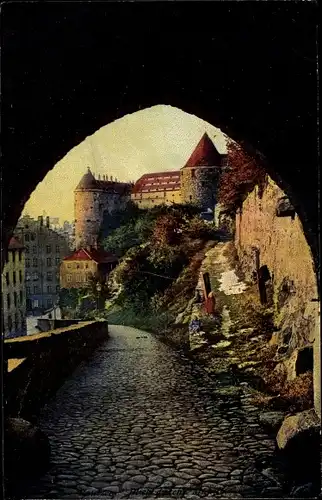 Ak Bautzen in der Oberlausitz, Torbogen, Burg