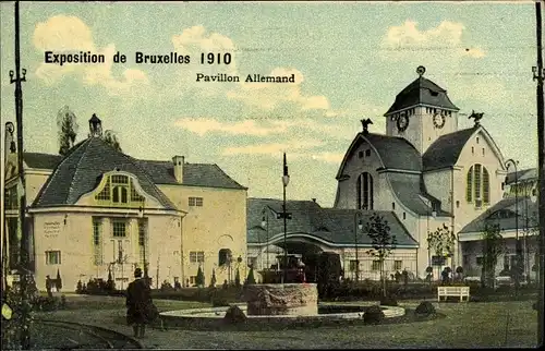 Ak Brüssel, Weltausstellung 1910, Pavillon Allemand