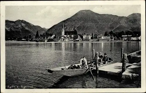 Ak Egern am Tegernsee Oberbayern, Boot