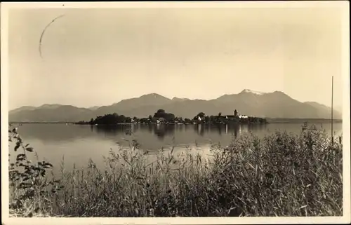 Ak Frauenchiemsee Fraueninsel Chiemsee Oberbayern, Panorama