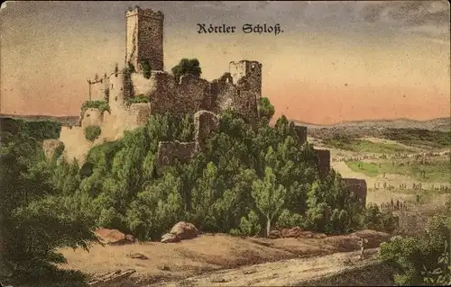 Ak Rötteln Haagen Lörrach in Baden, Burgruine Rötteln, Röttler Schloss