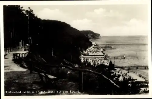 Ak Ostseebad Sellin auf Rügen, Strand