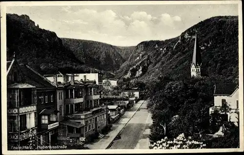 Ak Thale im Harz, Konditorei, Hotel, Kirche, Hubertusstraße