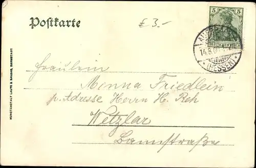 Ak Schönberg Bensheim an der Bergstraße, Gesamtansicht, Kapelle