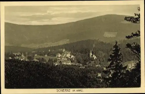 Ak Schierke Wernigerode im Harz, Panorama