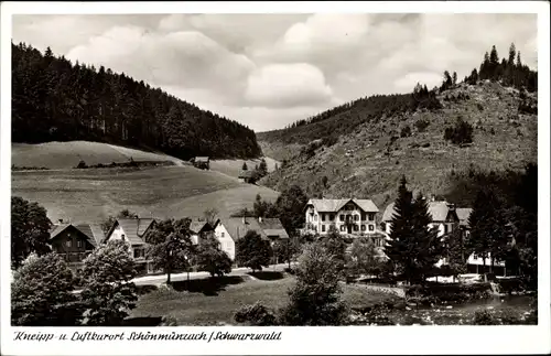 Ak Schönmünzach im Murgtal Baiersbronn im Schwarzwald, Panorama