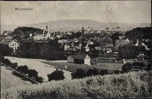 Ak Winnweiler in der Pfalz, Ortsansicht, Kirchen