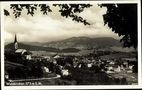 Ak Waldkirchen Niederbayern, Panorama, Kirche