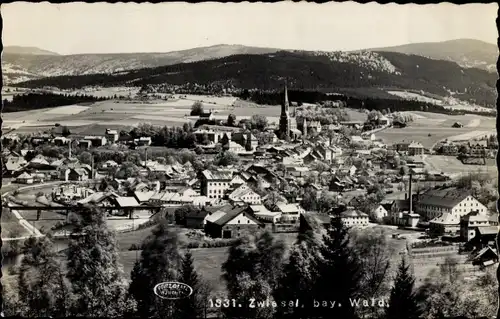 Ak Zwiesel im Bayerischen Wald, Panorama