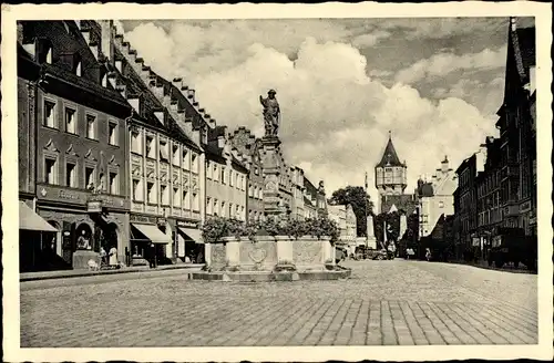 Ak Straubing an der Donau Niederbayern, Ludwigplatz