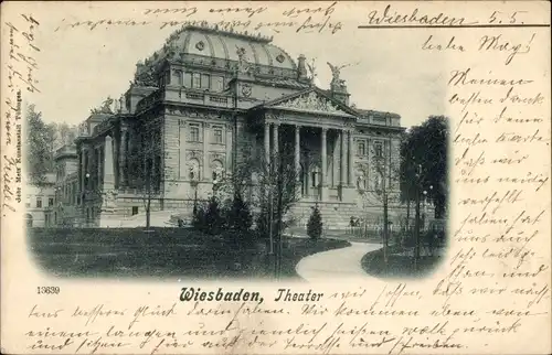 Ak Wiesbaden in Hessen, Theater