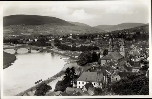 Ak Miltenberg am Main Unterfranken, Gesamtansicht, Brücke, Kirche