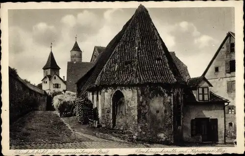 Ak Dinkelsbühl in Mittelfranken, Dreikönigskapelle, Kapuziner Weg