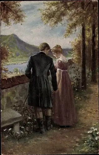 Künstler Ak De Witt, R., Gefunden, Liebespaar