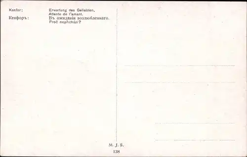 Künstler Ak Kenfor, Erwartung des Geliebten