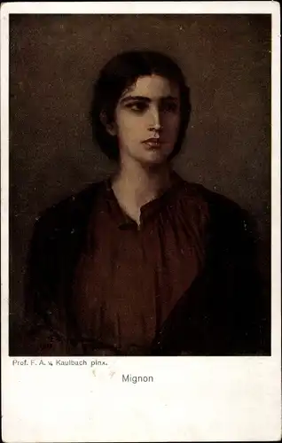 Künstler Ak Kaulbach, Friedrich August von, Mignon, Frauenportrait