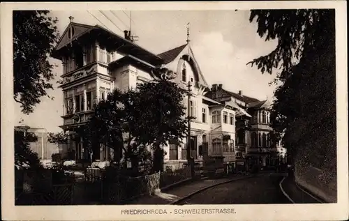 Ak Friedrichroda im Thüringer Wald, Hotel Tiergarten, Schweizer Straße