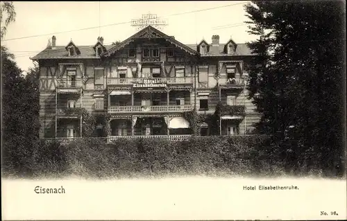 Ak Eisenach Thüringen, Blick auf das Hotel Elisabetenhruhe 